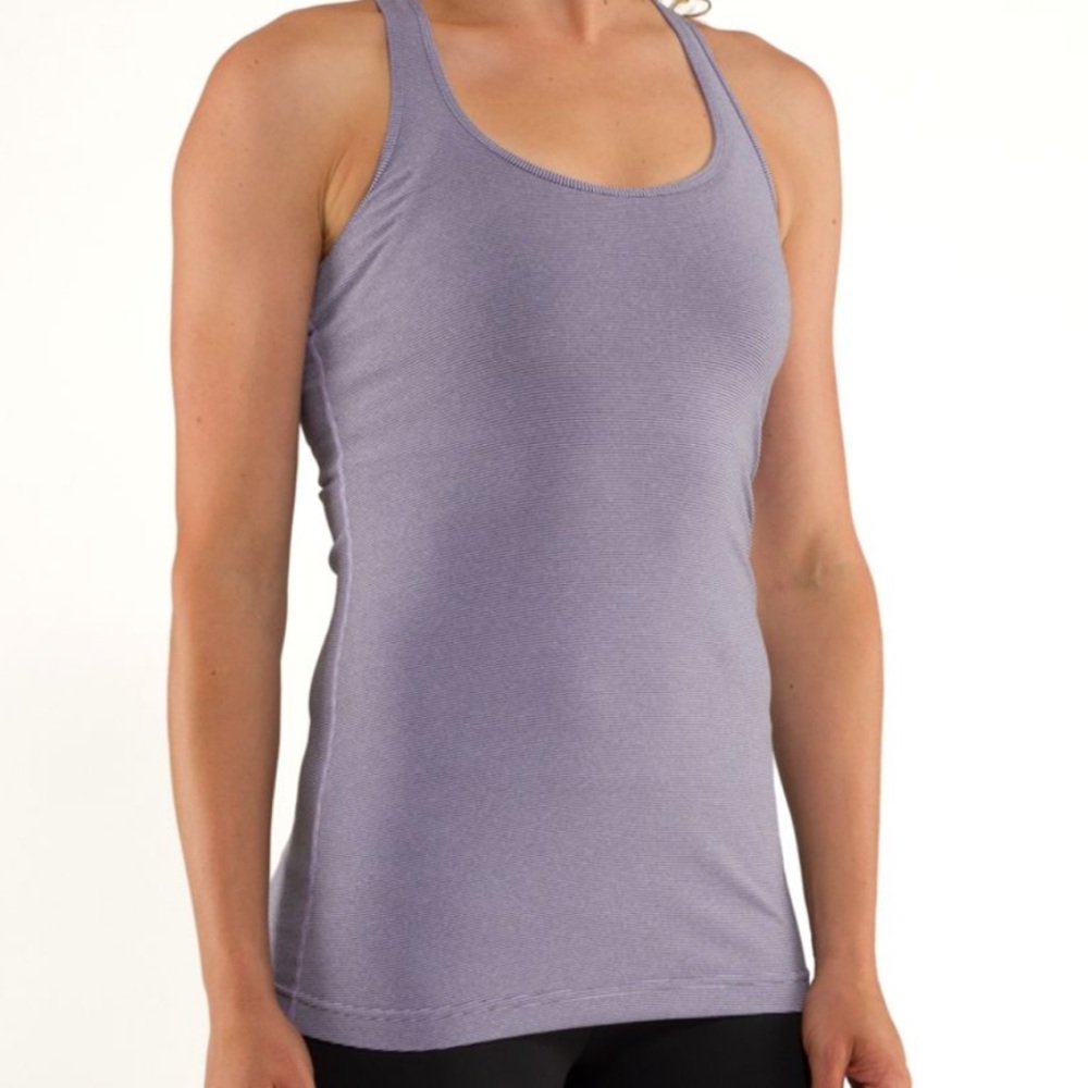 Lululemon Athletica- cool racer back size 6, lilac stripe